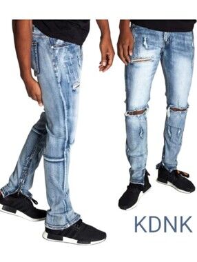 KDNK 11 4 14 11 Distressed Skinny  Men's Jeans Size 30